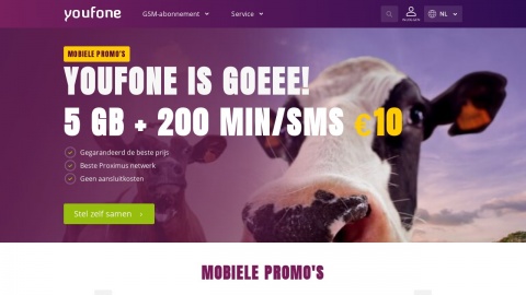 Bezoek de website Reviews over Youfone